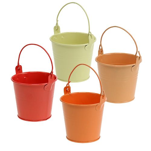 Floristik24 Bucket Orange Mix Ø8cm H7cm 12pcs