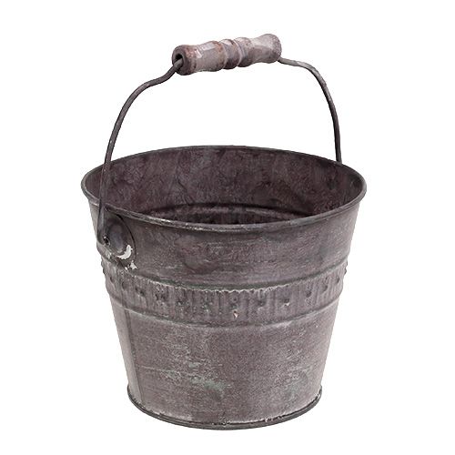 Floristik24 Bucket Zinc Ø15cm H12cm Purple washed