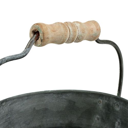 Floristik24 Bucket of zinc, green Ø12cm H10cm