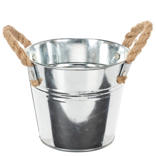 Bucket with rope handles Ø14cm H12cm buy online | Floristik24.co.uk