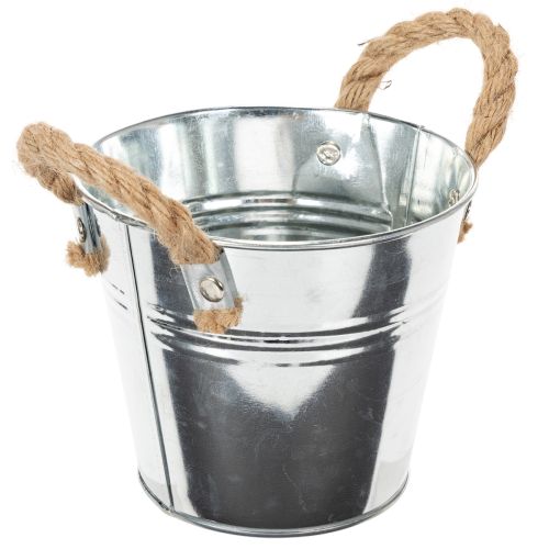 Bucket with rope handles Ø14cm H12cm | Floristik24.co.uk
