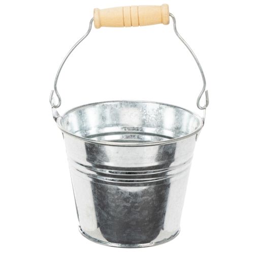 Bucket Ø10cm H8cm 10 pcs. Zinc, shiny buy online | Floristik24.co.uk