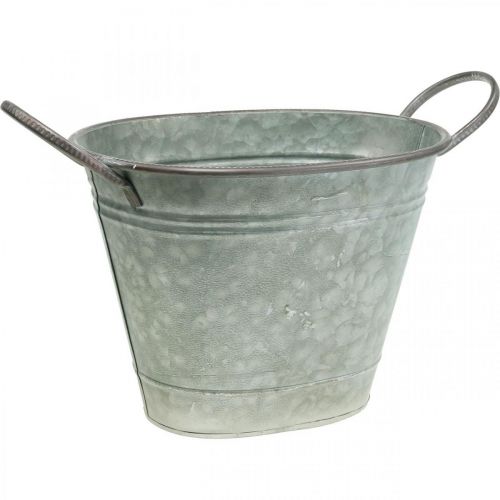 Floristik24 Planter tub, metal container with handles, decorative bowl L32cm H24cm