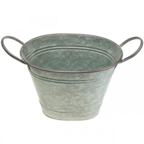 Floristik24 Planter tub, metal container with handles, decorative bowl L32cm H24cm