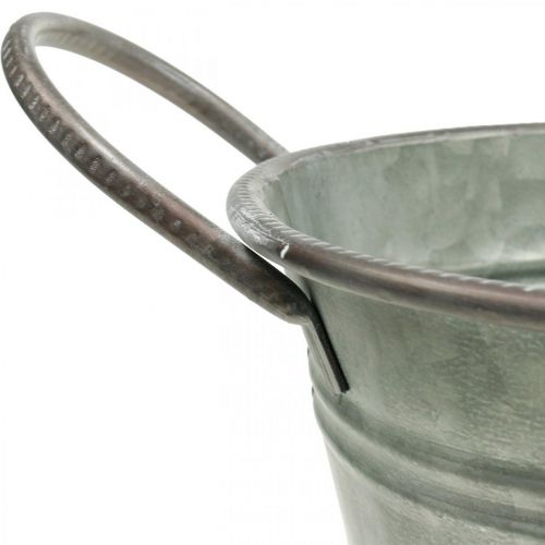 Product Planter tub, metal container with handles, decorative bowl L32cm H24cm