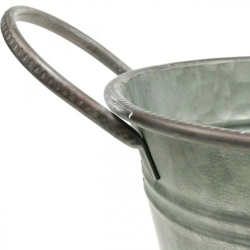 Floristik24 Planter tub, metal container with handles, decorative bowl L32cm H24cm