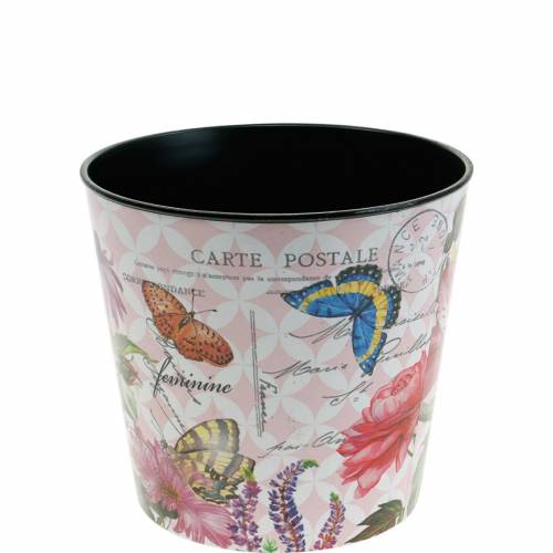 Planter flower pattern plastic 10.5cm flower pot summer decoration