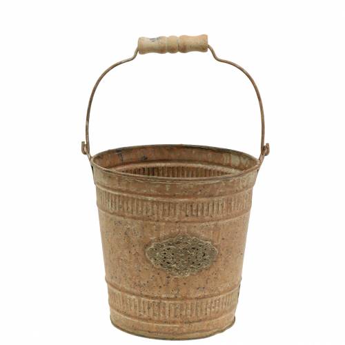 Floristik24 Deco Bucket Shabby Chic Vintage Ø12.5cm H12cm