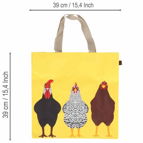 ProductNameYellow Chicken Print Shopping Bag, 40 x 15 x 40 cm, 20 cm Handles/ProductName
ProductDescription<h2>Chicken Print Shopping Bag for Shopping and Home Use</h2>
<p>This yellow shopping bag has a chicken print and is designed for carrying shopping, | Floristik24.co.uk