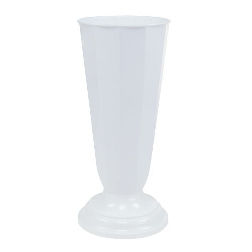 Floristik24 Szwed White Vase Ø19cm