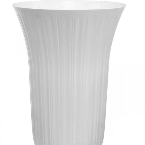 Floristik24 Lilia White Plastic Vase Ø28cm H48cm