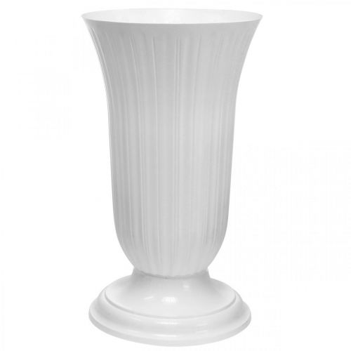 Lilia white plastic vase Ø28cm H48cm