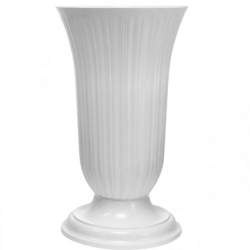 Floristik24 Lilia White Plastic Vase Ø28cm H48cm