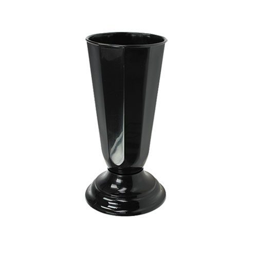 Floristik24 Setting vase “Szwed” black Ø13cm, 1pc