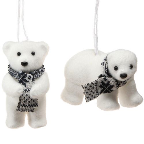 Floristik24 Polar Bear Decoration for Hanging Winter Decoration Figures 11×7cm 4 pcs
