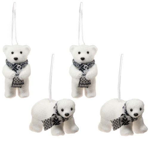 Product Polar Bear Decoration for Hanging Winter Decoration Figures 11×7cm 4 pcs