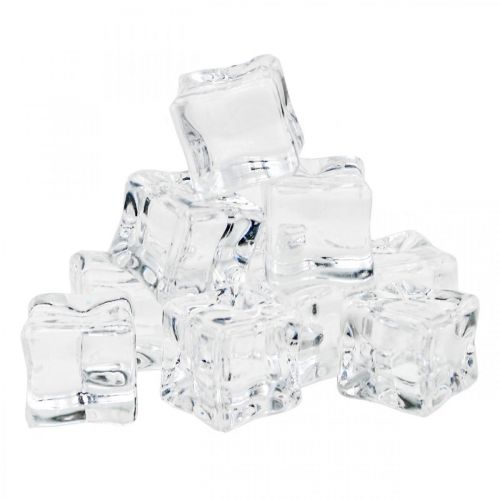 Floristik24 Artificial ice cubes decorative ice transparent 2cm 30pcs
