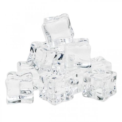 Floristik24 Artificial Ice Cubes Decorative Ice Transparent 2cm 30 pcs