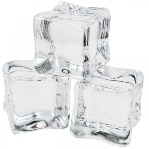 Floristik24 Artificial Ice Cubes Decorative Ice Transparent 2cm 30 pcs