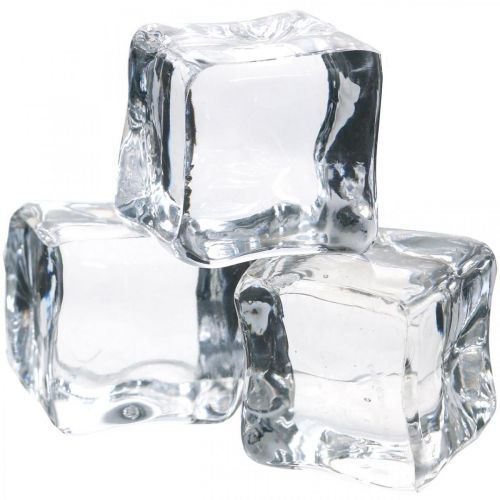 Floristik24 Decorative ice cubes, summer decoration, artificial ice 3cm 6 pcs