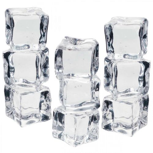 Floristik24 Artificial ice cubes window decoration 2cm 20 pcs