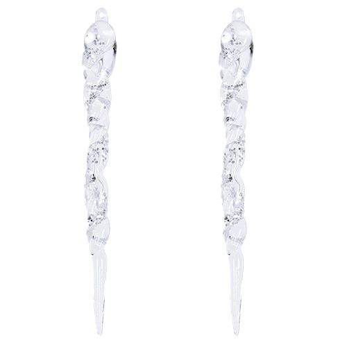 Floristik24 Icicles 13cm with mica for hanging 4pcs