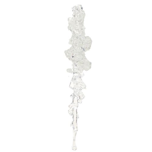 Icicle tree decoration with glitter winter decoration 17.5cm 4 pieces