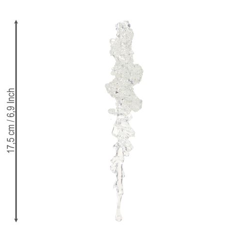 Product Icicle tree decoration with glitter winter decoration 17.5cm 4 pieces