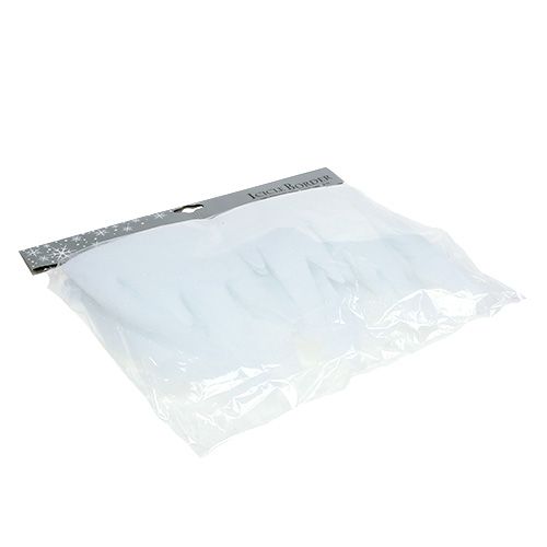 Product Icicle deco white with glitter 2m