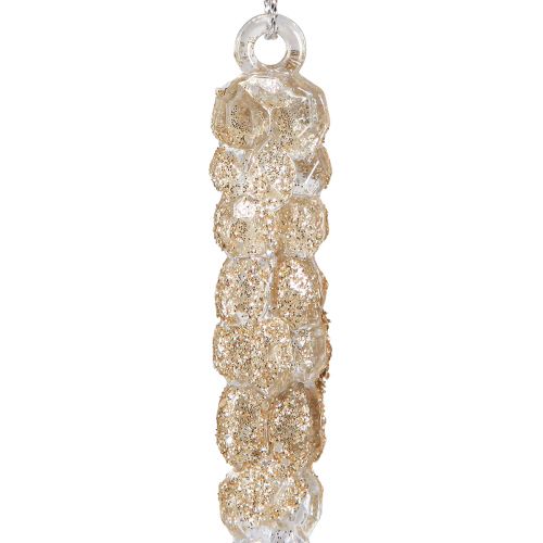 Product Decorative icicles for hanging champagne glitter 14.5cm 4pcs