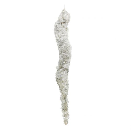 Icicles for hanging white 25cm