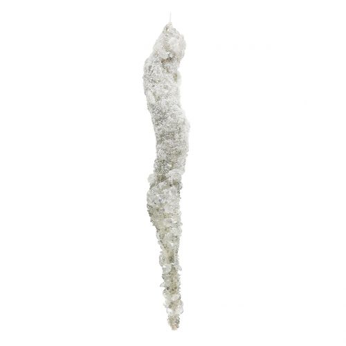 Floristik24 Icicles for hanging white 25cm