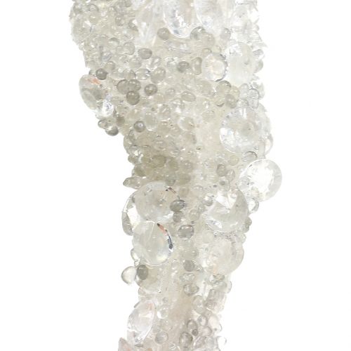 Icicles for hanging white 25cm
