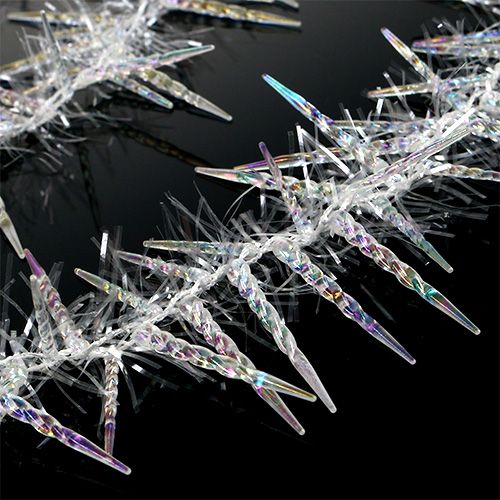 Floristik24 Icicle garland 270cm clear / iridescent