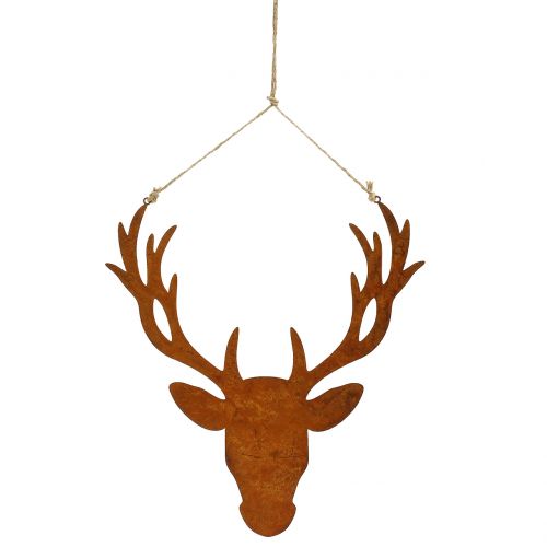 Floristik24 Elk head grate to hang 23.5cm x 22cm