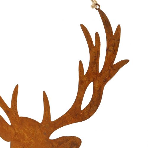 Floristik24 Elk head grate to hang 23.5cm x 22cm