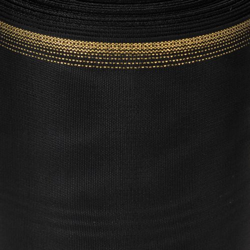 Elegant moiré wreath ribbon, 175mm black with pearl edge and taffeta weave, decorative ribbon for funeral floristry, bow ribbon, 25m | Floristik24.co.uk