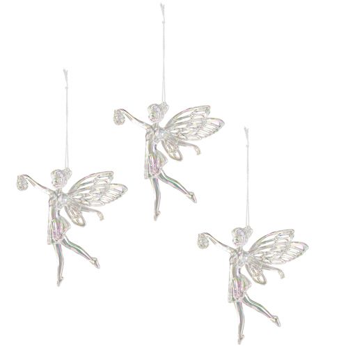 Product Elf decoration acrylic Christmas elves clear 11cmx12cm 3pcs