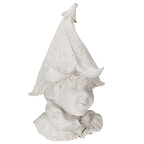 Floristik24 Decorative gnome head figurine for stylish garden and living room accents, grey, 30cm