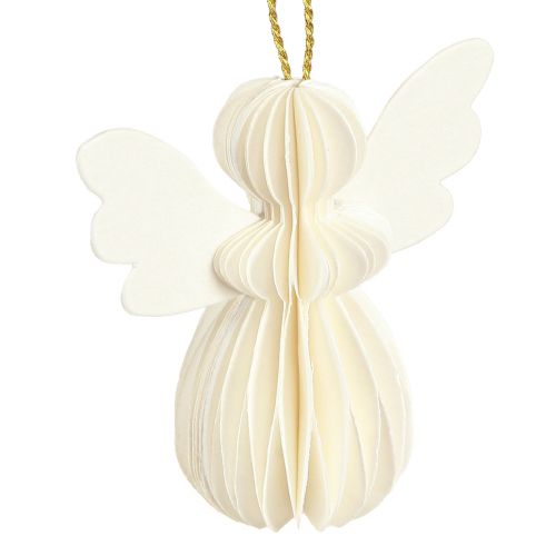 Product Angel Pendant Honeycomb Paper Decoration Christmas White 6cm 6 Pcs