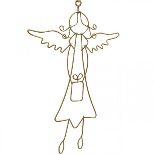 Floristik24 Angel pendant Christmas angel wire figures gold 15cm 6pcs