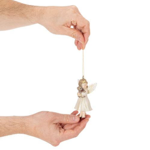 Decorative Angel Tree Ornaments, Vintage Design, 10cm, Set of 3 | Floristik24.co.uk