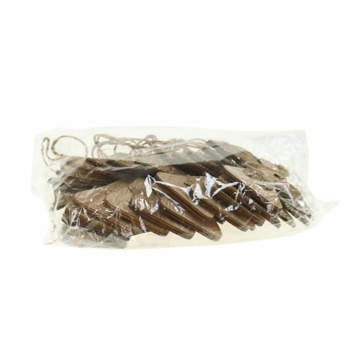 Product Decorative Hanging Wooden Angel Glitter 10cm 12 pcs
