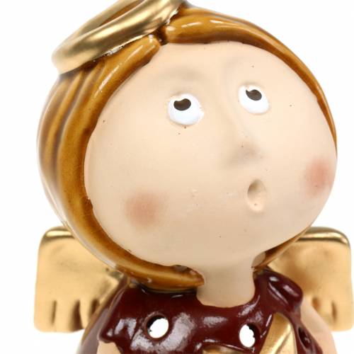 Floristik24 Windlight Angel with star Ceramic H17cm