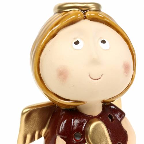 Floristik24 Lantern angel ceramic with heart H17cm