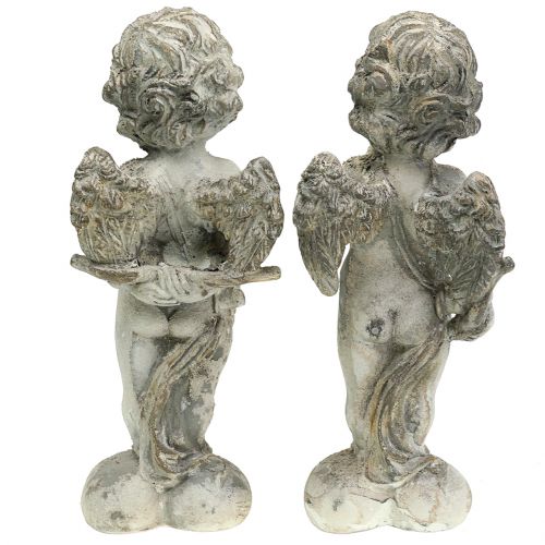 Floristik24 Deco angel cupid with heart 25cm 2pcs