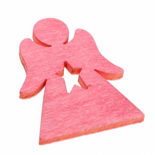 Product Wooden Angel for Sprinkling Pink, Pink, White 4cm 72pcs