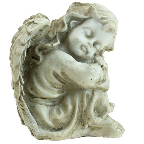 Floristik24 Angel for the Grave Cream Grave Angel Sleeping Angel 6×5.5×8cm