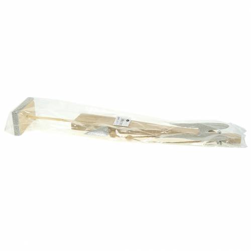Floristik24 Wooden angel nature with glitter H53cm