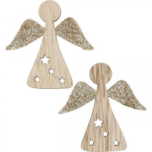 Floristik24 Scatter decoration angel wood table decoration Christmas 5cm 48 pcs